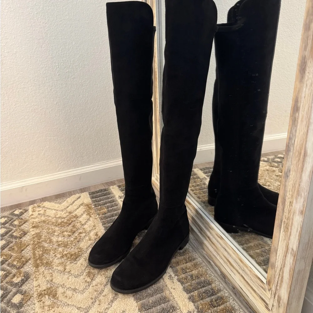 Stuart Weitzman Black Suede Over-the-Knee (OTK) 5050 Boots women’s size 11 - Picture 3 of 15